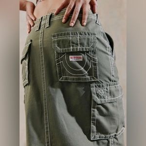 True religion exclusive cargo midi skirt.